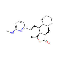 CNc1cccc(/C=C/[C@@H]2[C@@H]3[C@@H](C)OC(=O)[C@@H]3C[C@@H]3CCCC[C@H]32)n1 ZINC000013673135