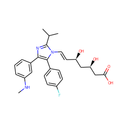 CNc1cccc(-c2nc(C(C)C)n(/C=C/[C@@H](O)C[C@@H](O)CC(=O)O)c2-c2ccc(F)cc2)c1 ZINC000034717643