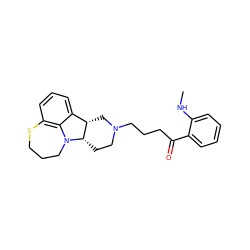 CNc1ccccc1C(=O)CCCN1CC[C@H]2[C@@H](C1)c1cccc3c1N2CCCS3 ZINC000013488002