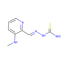 CNc1cccnc1C=NNC(N)=S ZINC000261154850