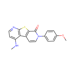 CNc1ccnc2sc3c(=O)n(-c4ccc(OC)cc4)ccc3c12 ZINC000035278382