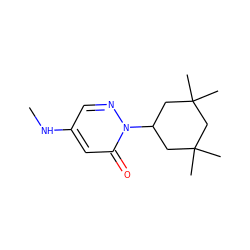 CNc1cnn(C2CC(C)(C)CC(C)(C)C2)c(=O)c1 ZINC000118638969