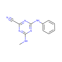 CNc1nc(C#N)nc(Nc2ccccc2)n1 ZINC000013831197