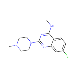 CNc1nc(N2CCN(C)CC2)nc2cc(Cl)ccc12 ZINC000040422986