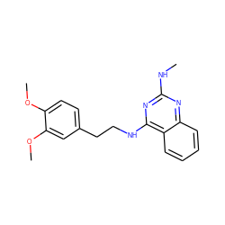 CNc1nc(NCCc2ccc(OC)c(OC)c2)c2ccccc2n1 ZINC000326930387