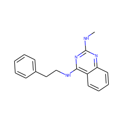CNc1nc(NCCc2ccccc2)c2ccccc2n1 ZINC000128325900