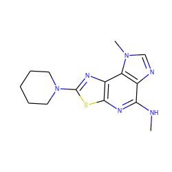 CNc1nc2sc(N3CCCCC3)nc2c2c1ncn2C ZINC000040423007