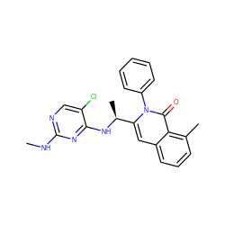 CNc1ncc(Cl)c(N[C@@H](C)c2cc3cccc(C)c3c(=O)n2-c2ccccc2)n1 ZINC000088345867