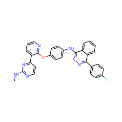 CNc1nccc(-c2cccnc2Oc2ccc(Nc3nnc(-c4ccc(F)cc4)c4ccccc34)cc2)n1 ZINC000064553580