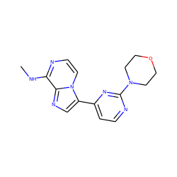 CNc1nccn2c(-c3ccnc(N4CCOCC4)n3)cnc12 ZINC000169701226
