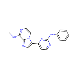 CNc1nccn2c(-c3ccnc(Nc4ccccc4)n3)cnc12 ZINC000169701225