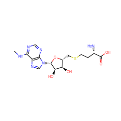 CNc1ncnc2c1ncn2[C@@H]1O[C@H](CSCC[C@H](N)C(=O)O)[C@@H](O)[C@H]1O ZINC000013522181