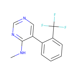 CNc1ncncc1-c1ccccc1C(F)(F)F ZINC000004266160