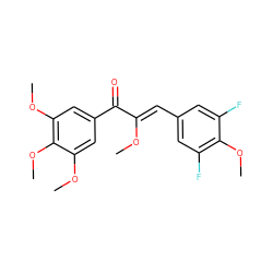 CO/C(=C\c1cc(F)c(OC)c(F)c1)C(=O)c1cc(OC)c(OC)c(OC)c1 ZINC000013607840