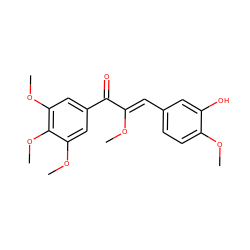 CO/C(=C\c1ccc(OC)c(O)c1)C(=O)c1cc(OC)c(OC)c(OC)c1 ZINC000013607835