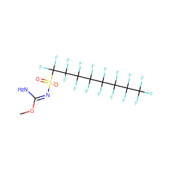 CO/C(N)=N/S(=O)(=O)C(F)(F)C(F)(F)C(F)(F)C(F)(F)C(F)(F)C(F)(F)C(F)(F)C(F)(F)F ZINC000036107570