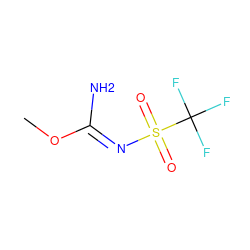 CO/C(N)=N/S(=O)(=O)C(F)(F)F ZINC000013808080