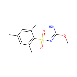 CO/C(N)=N/S(=O)(=O)c1c(C)cc(C)cc1C ZINC000013808118