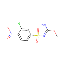 CO/C(N)=N/S(=O)(=O)c1ccc([N+](=O)[O-])c(Cl)c1 ZINC000013808097