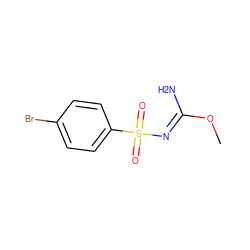 CO/C(N)=N/S(=O)(=O)c1ccc(Br)cc1 ZINC000013808085