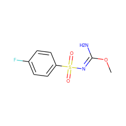 CO/C(N)=N/S(=O)(=O)c1ccc(F)cc1 ZINC000013808081