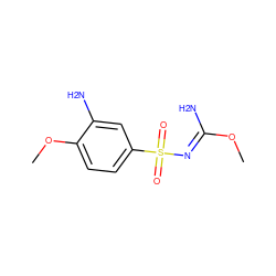 CO/C(N)=N/S(=O)(=O)c1ccc(OC)c(N)c1 ZINC000013808120