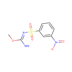 CO/C(N)=N/S(=O)(=O)c1cccc([N+](=O)[O-])c1 ZINC000013808093