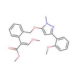 CO/C=C(/C(=O)OC)c1ccccc1COc1cc(-c2ccccc2OC)nn1C ZINC000103175549