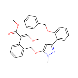 CO/C=C(/C(=O)OC)c1ccccc1COc1cc(-c2ccccc2OCc2ccccc2)nn1C ZINC000103173291