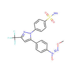 CO/N=[N+](/[O-])c1ccc(-c2cc(C(F)(F)F)nn2-c2ccc(S(N)(=O)=O)cc2)cc1 ZINC000058576428