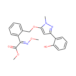 CO/N=C(/C(=O)OC)c1ccccc1COc1cc(-c2ccccc2O)nn1C ZINC000103175545