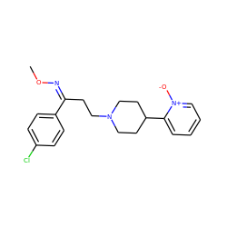 CO/N=C(/CCN1CCC(c2cccc[n+]2[O-])CC1)c1ccc(Cl)cc1 ZINC000038147625