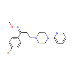 CO/N=C(/CCN1CCN(c2ccccn2)CC1)c1ccc(Br)cc1 ZINC000036425019