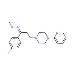 CO/N=C(/CCN1CCN(c2ccccn2)CC1)c1ccc(F)cc1 ZINC000036216727