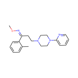 CO/N=C(/CCN1CCN(c2ccccn2)CC1)c1ccccc1C ZINC000038147627