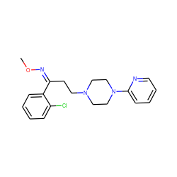 CO/N=C(/CCN1CCN(c2ccccn2)CC1)c1ccccc1Cl ZINC000036476234