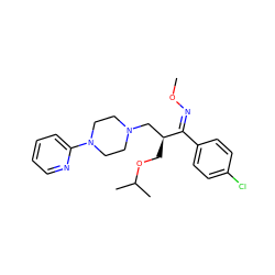 CO/N=C(/c1ccc(Cl)cc1)[C@@H](COC(C)C)CN1CCN(c2ccccn2)CC1 ZINC000036475972