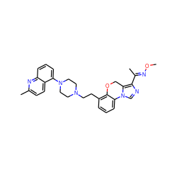 CO/N=C(\C)c1ncn2c1COc1c(CCN3CCN(c4cccc5nc(C)ccc45)CC3)cccc1-2 ZINC000064510238