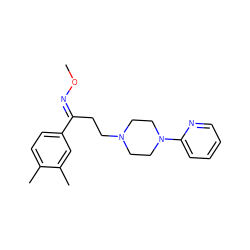 CO/N=C(\CCN1CCN(c2ccccn2)CC1)c1ccc(C)c(C)c1 ZINC000036216674