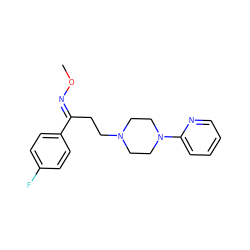 CO/N=C(\CCN1CCN(c2ccccn2)CC1)c1ccc(F)cc1 ZINC000036216724