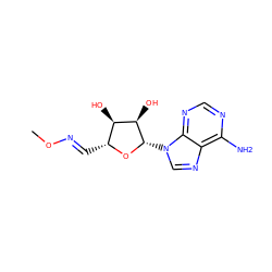 CO/N=C/[C@H]1O[C@@H](n2cnc3c(N)ncnc32)[C@H](O)[C@@H]1O ZINC000013762055