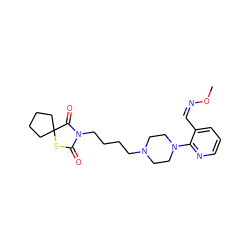 CO/N=C\c1cccnc1N1CCN(CCCCN2C(=O)SC3(CCCC3)C2=O)CC1 ZINC000027704373