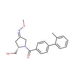 CO/N=C1/C[C@@H](CO)N(C(=O)c2ccc(-c3ccccc3C)cc2)C1 ZINC000064491763