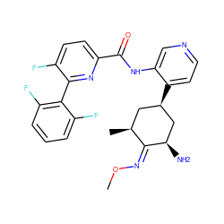 CO/N=C1\[C@@H](C)C[C@@H](c2ccncc2NC(=O)c2ccc(F)c(-c3c(F)cccc3F)n2)C[C@H]1N ZINC000149214427