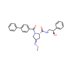 CO/N=C1\C[C@@H](C(=O)NC[C@H](O)c2ccccc2)N(C(=O)c2ccc(-c3ccccc3)cc2)C1 ZINC000034356483