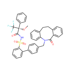 CO[C@@](C(=O)NS(=O)(=O)c1ccccc1-c1ccc(CN2C(=O)c3ccccc3CCc3ccccc32)cc1)(c1ccccc1)C(F)(F)F ZINC000026653154