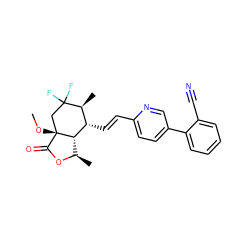 CO[C@@]12CC(F)(F)[C@@H](C)[C@H](/C=C/c3ccc(-c4ccccc4C#N)cn3)[C@@H]1[C@@H](C)OC2=O ZINC001772587701