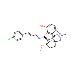 CO[C@@]12CC[C@@]3(C[C@@H]1CNC/C=C/c1ccc(Cl)cc1)[C@H]1Cc4ccc(O)c5c4[C@@]3(CCN1C)[C@H]2O5 ZINC000101142263