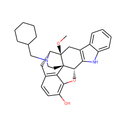 CO[C@@]12Cc3c([nH]c4ccccc34)[C@@H]3Oc4c(O)ccc5c4[C@@]31CCN(CC1CCCCC1)[C@@H]2C5 ZINC000013492433