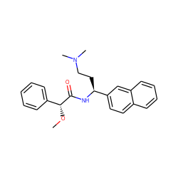 CO[C@@H](C(=O)N[C@@H](CCN(C)C)c1ccc2ccccc2c1)c1ccccc1 ZINC000045286304